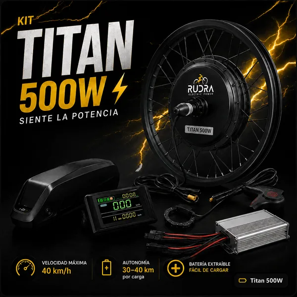 Kit eléctrico Veloz Titan 500W para bicicleta – Rudra Lima